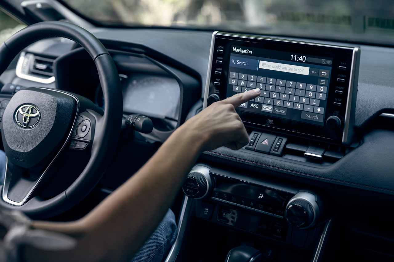 Interior view of a Toyota