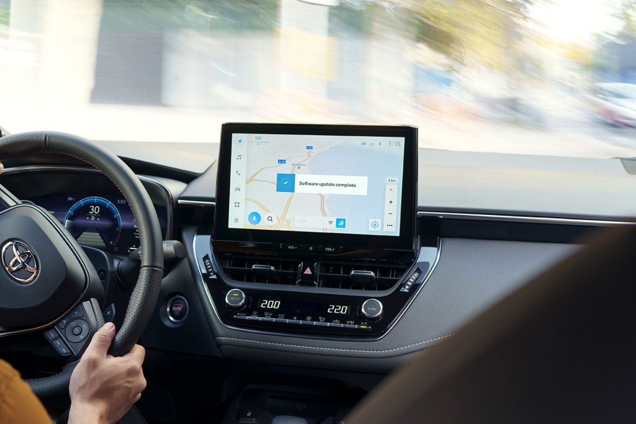 Interior view of a Toyota