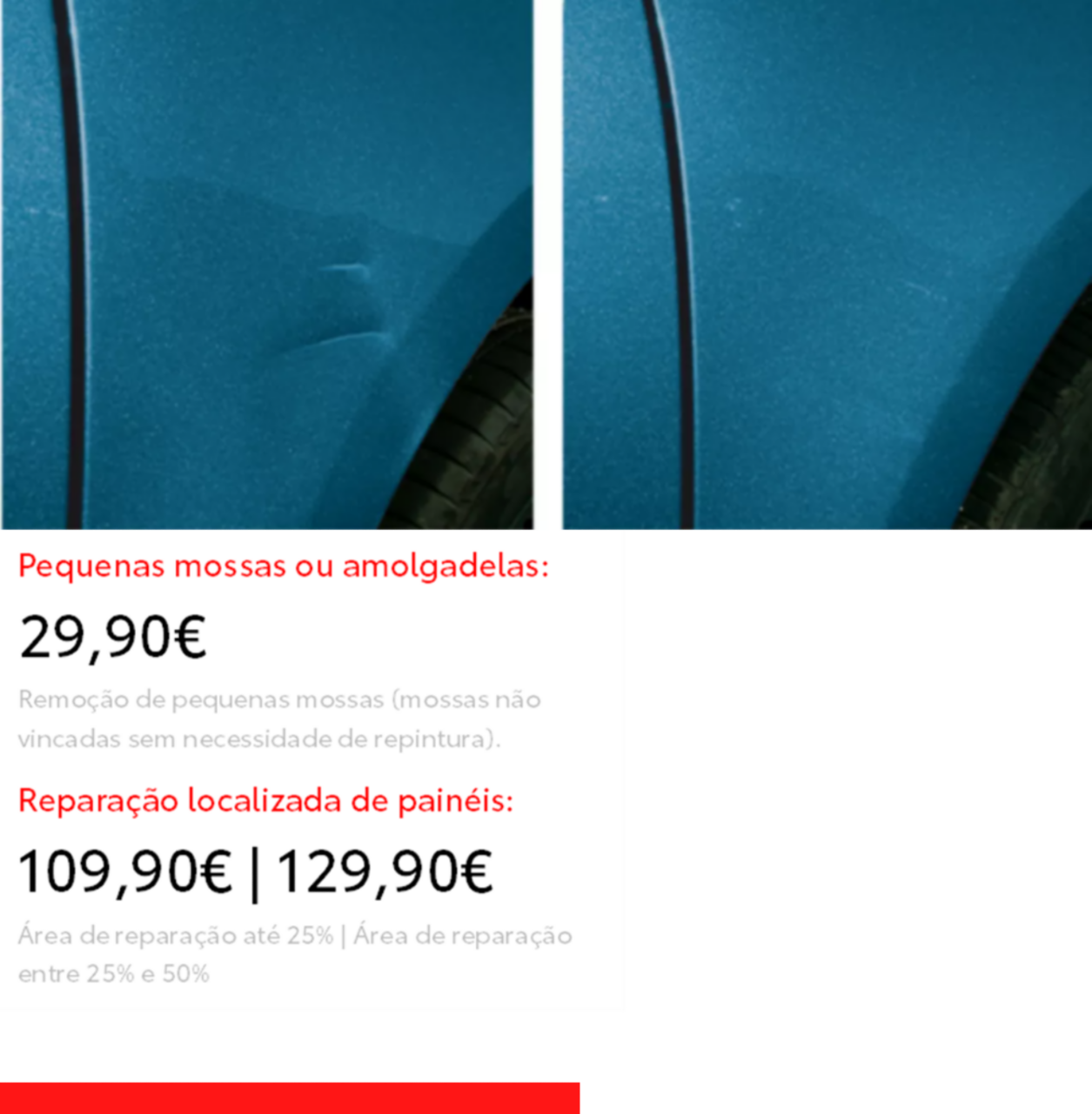 Reparação localizada de painéis