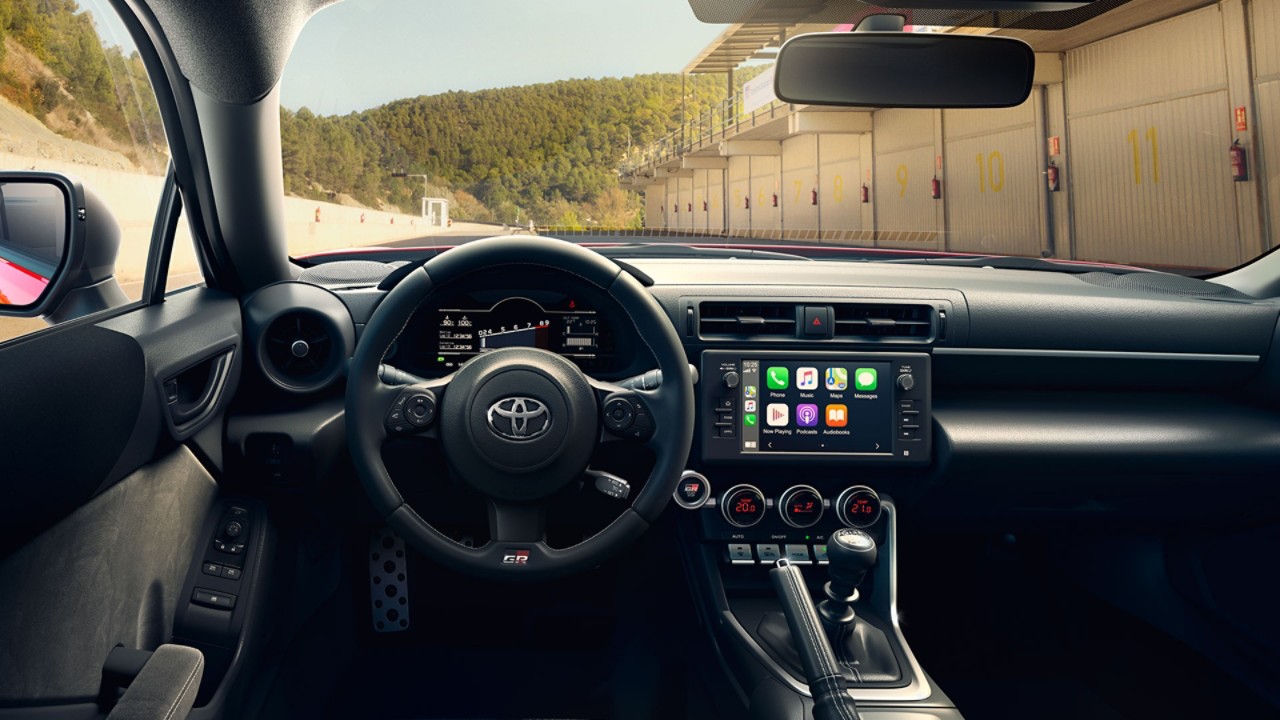 Airbags are positioned throughout the cabin